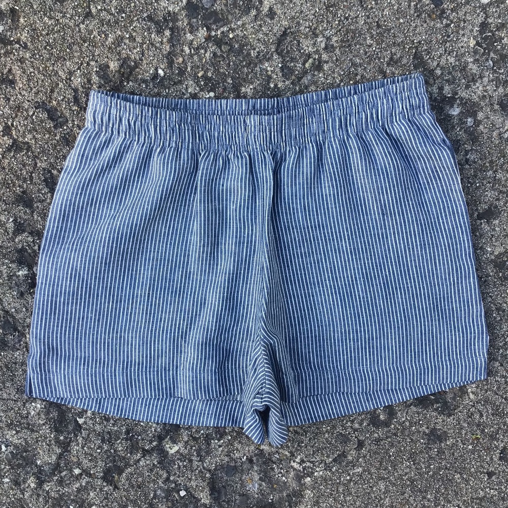 🚀SOLD ON INSTA🚀 Chance Julia Leach Sweden Stripe Linen Shorts - Jungmaven